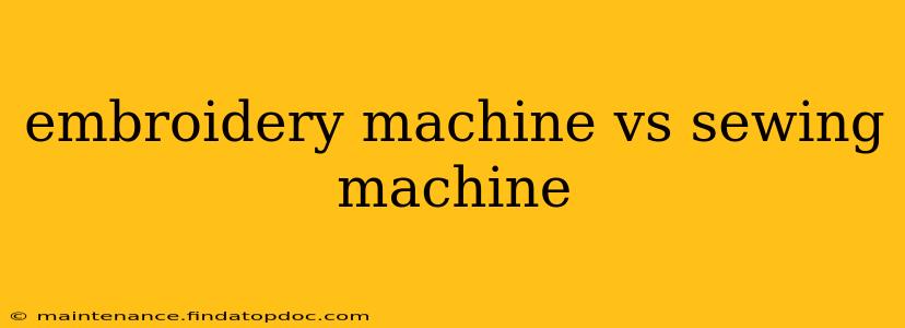 embroidery machine vs sewing machine