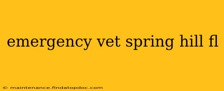 emergency vet spring hill fl
