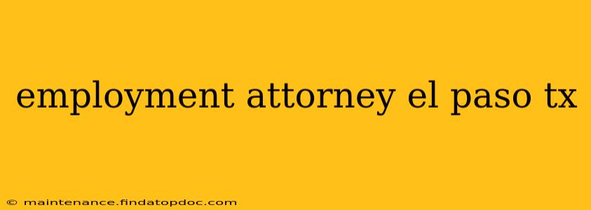 employment attorney el paso tx