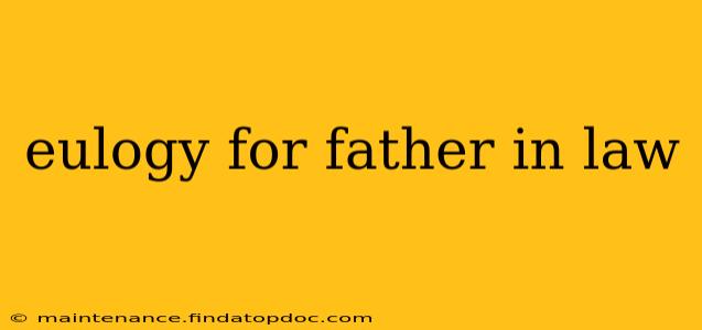eulogy for father in law