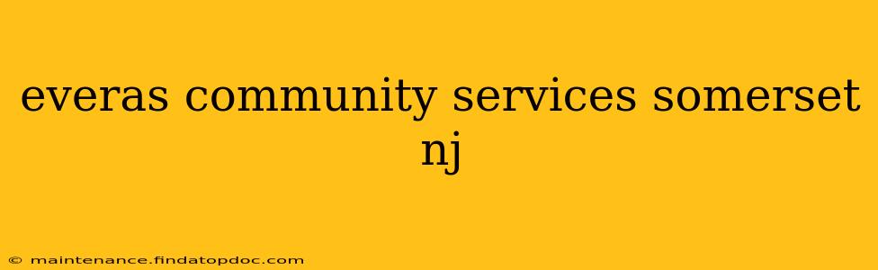 everas community services somerset nj