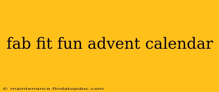 fab fit fun advent calendar