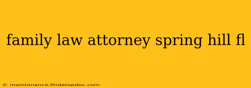 family law attorney spring hill fl