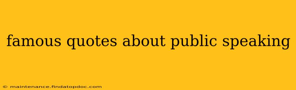 famous quotes about public speaking
