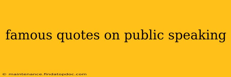 famous quotes on public speaking
