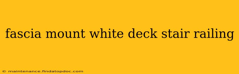 fascia mount white deck stair railing