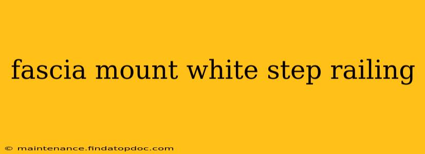 fascia mount white step railing