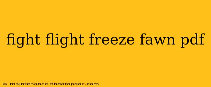fight flight freeze fawn pdf