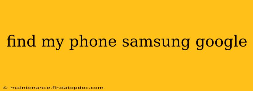 find my phone samsung google