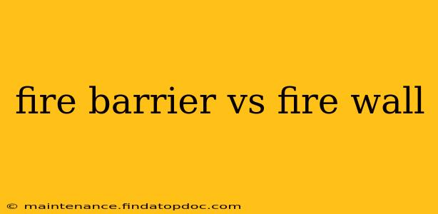 fire barrier vs fire wall