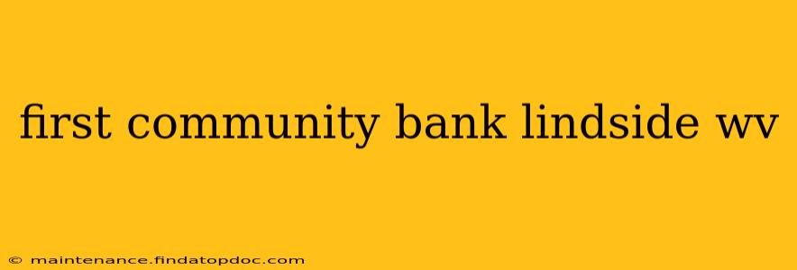 first community bank lindside wv