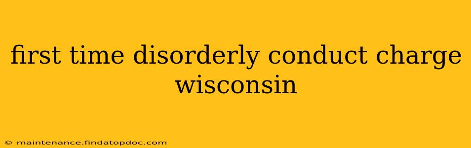 first time disorderly conduct charge wisconsin