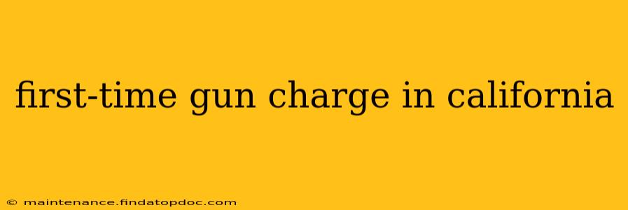 first-time gun charge in california