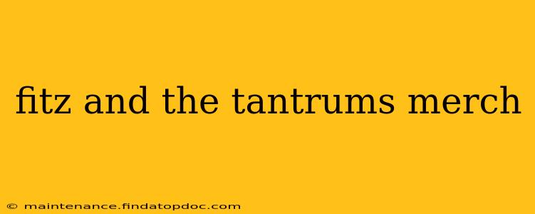 fitz and the tantrums merch