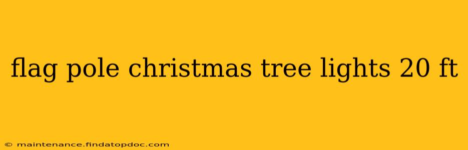 flag pole christmas tree lights 20 ft