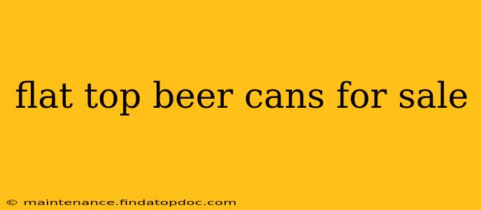 flat top beer cans for sale
