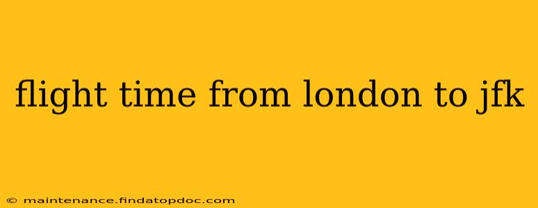 flight time from london to jfk
