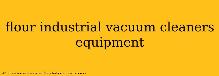 flour industrial vacuum cleaners equipment