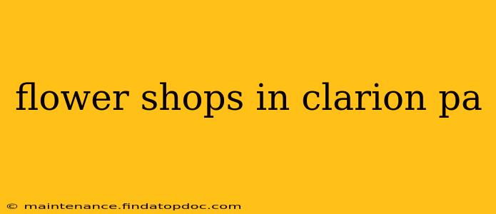 flower shops in clarion pa
