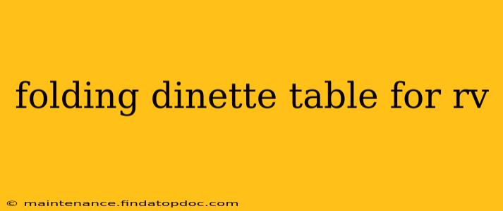 folding dinette table for rv
