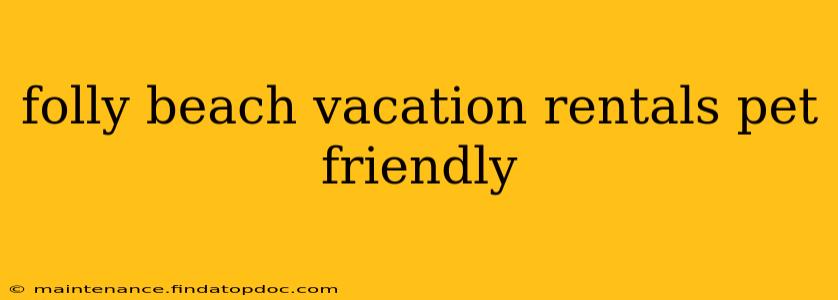folly beach vacation rentals pet friendly