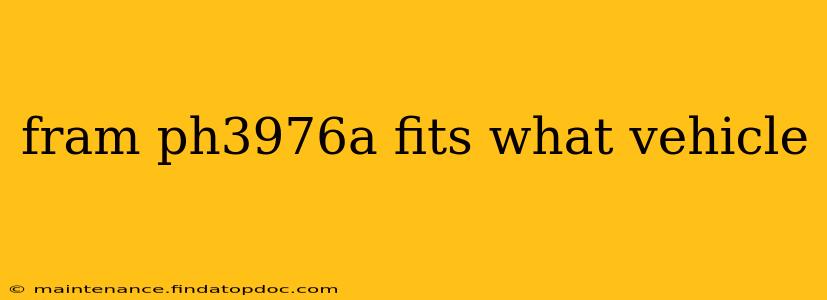fram ph3976a fits what vehicle