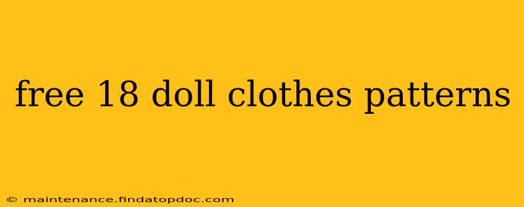 free 18 doll clothes patterns