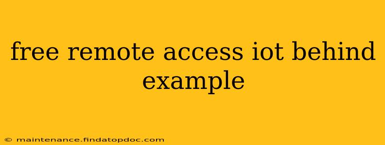 free remote access iot behind example