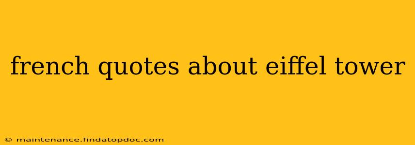 french quotes about eiffel tower