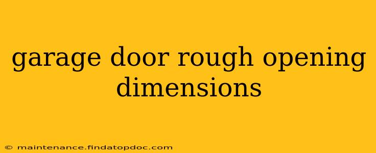 garage door rough opening dimensions