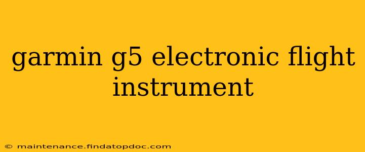garmin g5 electronic flight instrument