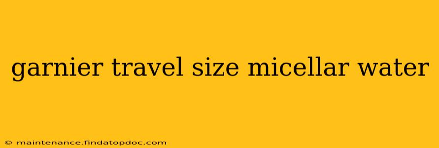 garnier travel size micellar water