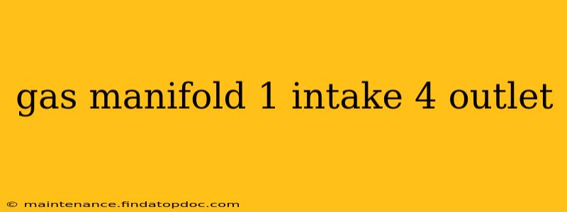 gas manifold 1 intake 4 outlet