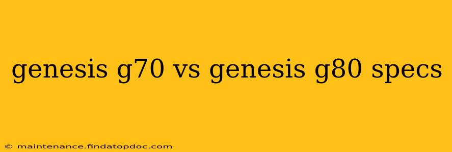 genesis g70 vs genesis g80 specs