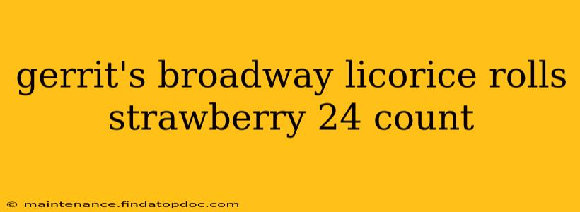 gerrit's broadway licorice rolls strawberry 24 count