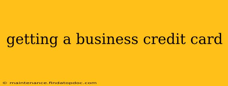 getting a business credit card