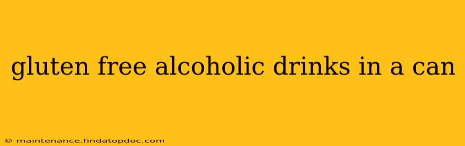 gluten free alcoholic drinks in a can