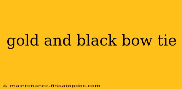 gold and black bow tie