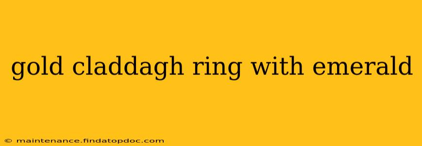 gold claddagh ring with emerald