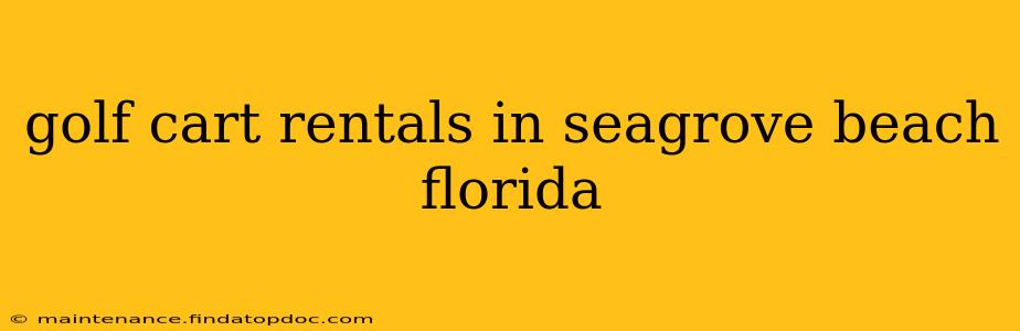 golf cart rentals in seagrove beach florida