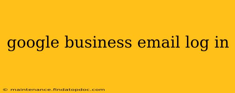 google business email log in