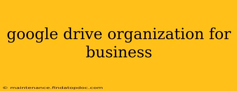 google drive organization for business