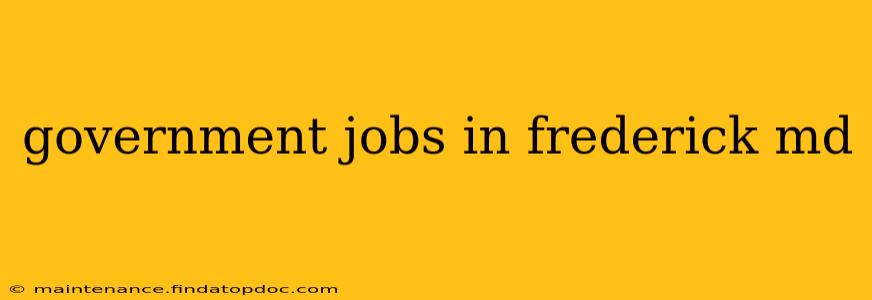 government jobs in frederick md