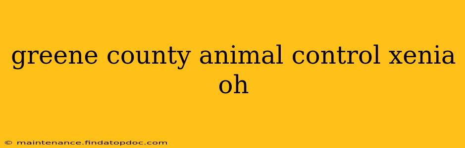 greene county animal control xenia oh