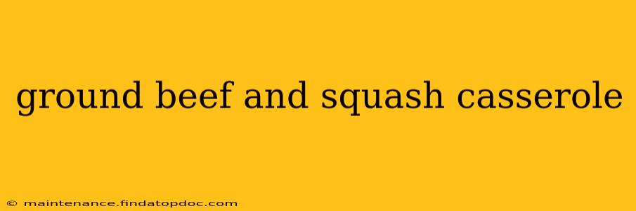 ground beef and squash casserole