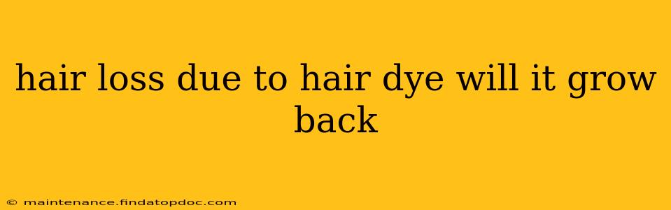 hair loss due to hair dye will it grow back