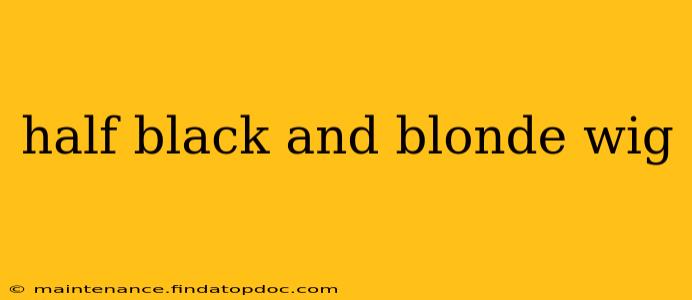 half black and blonde wig