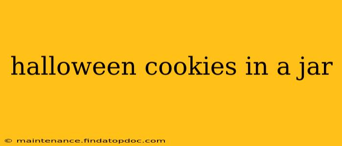 halloween cookies in a jar