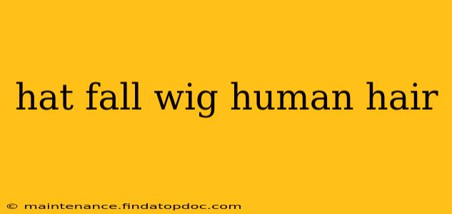 hat fall wig human hair