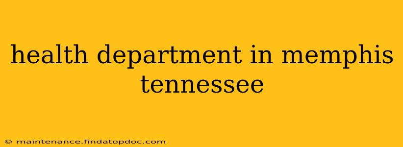 health department in memphis tennessee